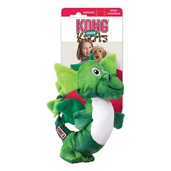 KONG Dragon Knots pliušinis žaislas šunims su virvės skeletu ir cypiančiu garsu, M/L dydis, įvairios spalvos — 3 nuotrauka