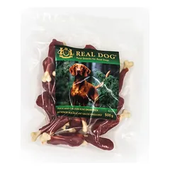Real Dog SNACKS Antienos kulšelė ant kalcio kauliuko 500g