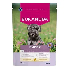 Eukanuba Life Care Puppy sausas maistas mažų veislių šuniukams su vištiena, S, 3 kg