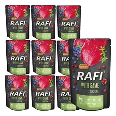 RAFI elniena šunims - paketėlis 10x300g (juoda pakuotė)