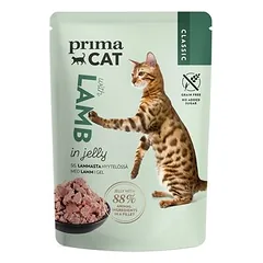 PrimaCat Classic drebučiuose, drėgnas maistas katėms, ekonominė pakuotė 24 x 85 g, 80 - 99 g — 5 nuotrauka