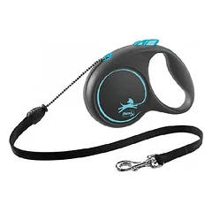 Flexi Black Design M Cord inercinis pavadėlis šunims iki 20 kg, 5 m