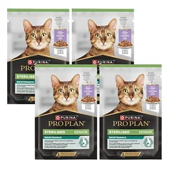 Purina Pro Plan Sterilised Senior su kalakutiena katėms 4x85g