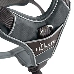 HUNTER petnešos Divo su neopreno paminkštinimu, pilkos, Vidutiniams 11–25 kg — 2 nuotrauka