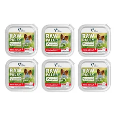 Vetexpert RAW PALEO PATE MINI suaugusiųjų jautiena 6x150g - jautienos padėklas