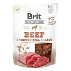 Brit Jerky Beef Real Fillets Snack 80g — 3 nuotrauka