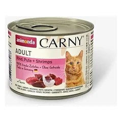 Animonda Carny Cat jautiena, kalakutas, krevetės 200 g — 2 nuotrauka