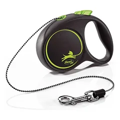 FLEXI Black Design XS Cord 3 m green virvinis automatinis pavadėlis