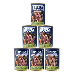 SIMPLY FROM NATURE Šlapias šunų maistas Antiena su morkomis 6 x 400 g