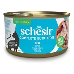 Schesir Complete Nutrition filė drebučiuose 6 x 85 g skardinėse, drėgnas maistas katėms