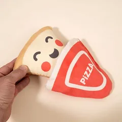 TIAKI 2 viename žaislas šunims Pizza, apie L 18 x B 17 x H 6,5 cm — 4 nuotrauka