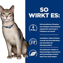 Hill's Prescription Diet k/d Kidney Care su lašiša, sausas maistas katėms, 3 - 4,9 kg — 5 nuotrauka