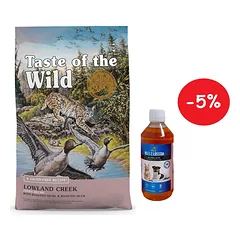 TASTE OF THE WILD Lowland Creek Cat 2kg + LAB V Lašišų aliejus šunims ir katėms 250ml