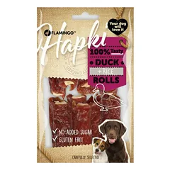 Flamingo Hapki Duck Rolls - šunų skanėstai, suktinukai su antiena ir ryžiais