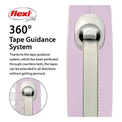 Flexi New Comfort Tape juostinis, rožinis pavadėlis šunims, S, 5 m — 3 nuotrauka