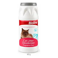 Bioline bekvapiai kačių kraiko dezodoruojantys milteliai, 425 g