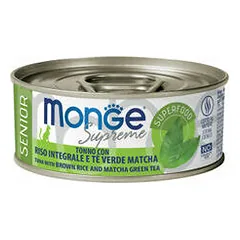 Monge Cat Supreme Senior Tuna Flakes with Brown Rice and Matcha Green Tea 80 g