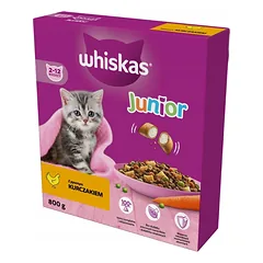 WHISKAS Junior 800 g - sausas ėdalas kačiukams su gardžia vištiena