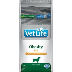 FARMINA Vet Life Obesity Fish dietinis pašaras suaugusiems šunims 12 kg
