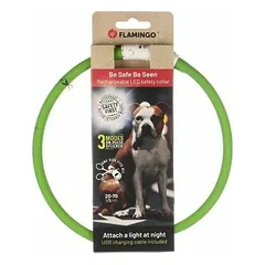 Flamingo VISIO LIGHT LED COLLAR GREEN 70CM