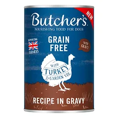 BUTCHER'S Original Recipe in Gravy, maistas šunims, kalakutienos gabaliukai padaže, 400g photo