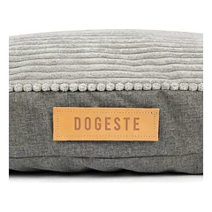 DOGESTE XXL šunų guolis-sofa, velvetinis, pilkas, su nemokamu personalizavimu, 118 × 78 cm — 5 nuotrauka