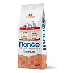 Monge Mini Puppy and Junior Monoprotein su lašiša ir ryžiais, sausas maistas šuniukams 7,5 kg
