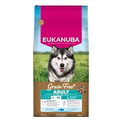 Eukanuba Grain Free sausas maistas didelių veislių šunims su žuvimi L 12 kg
