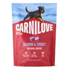 CARNILOVE ACTIVE Dog Salmon & Turkey Small Breeds sausas pašaras šunims 1,5 kg