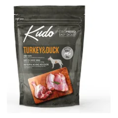 Kudo Turkey & Duck Medium Maxi Adult sausas maistas vidutinių veislių šunims, 3 kg