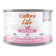CALIBRA Cat Life Kitten Chicken 200g monoproteinų vištienos maistas kačiukams