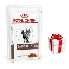 ROYAL CANIN Gastro Intestinal 12x85g paketėlis (griežinėliai padaže) + STAIGMENA KATEI