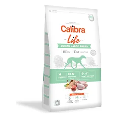 CALIBRA Dog Life Junior Large Breed Chicken sausas maistas jauniems didelių veislių šunims su vištiena, 12 kg
