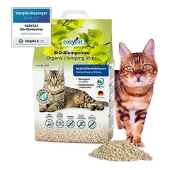 CosyCat Bio-Klumpstreu FEIN aus Holz 100% natürliches Katzenstreu
