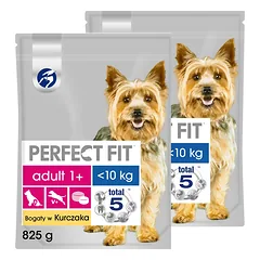  PERFECT FIT (Adult 1+) 2x825g Vištienos turtingas sausas ėdalas mažų veislių šunims