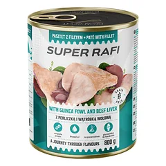 RAFI Super su perlinomis ir jautienos kepenimis 800g paštetas šunims