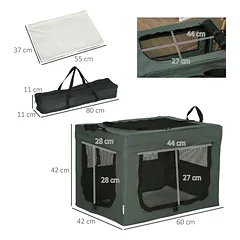Gyvūnų transportavimo dėžė 60 × 42 × 42 cm — 3 nuotrauka