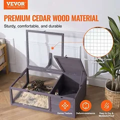 Medinis vėžlių namas voljeras 38x24x13 colių su šviesos stovu — 2 nuotrauka