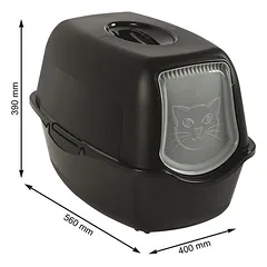 Rotho MyPet kraiko dėžė katėms Eco BAILEY, juoda — 2 nuotrauka