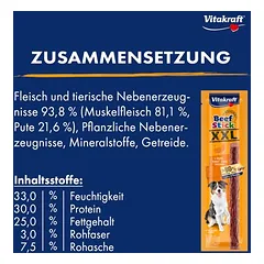 Vitakraft Beef Stick XXL skanėstai šunims, < 49 g — 5 nuotrauka