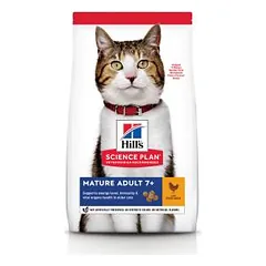 Hills Science Plan Senior Adult 7+ Chicken sausas maistas vyresnio amžiaus katėms, 0,3 kg