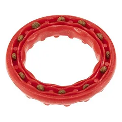 Ferplast žaislas šunims, kramtomasis žiedas Smile, raudonas, Dyd. S: Ø 12 x H 2,4 cm — 4 nuotrauka