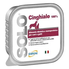 DRN Solo Cinghiale monoproteininis drėgnas maistas šunims ir katėms su šerniena, 100 g