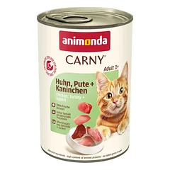 ANIMONDA Cat Carny Adult, skonis: jautiena, kalakutiena ir triušiena, 400 g 