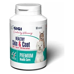 GiGi Healthy Skin & Coat tabletės šunims ir katėms, 90 vnt.