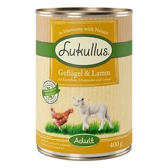 Lukullus Naturkost drėgnas maistas šunims, ekonominė pakuotė 12 x 400 g — 2 nuotrauka