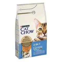 PURINA Cat Chow 3in1 kalakutienos turtingas ėdalas 1,5kg