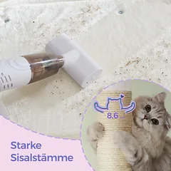 Kačių draskyklė 84 cm su platforma didelėms katėms — 5 nuotrauka