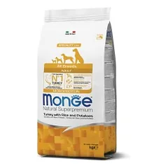 Monge spec. line monoprotein adult sausas pašaras visų veislių suaugusiems šunims su kalakutiena, ryžiais, bulvėmis 12kg
