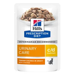 Hill’s PD Feline c/d konservai katėms su vištiena, šlapimo sistemos veiklai 12x85 g